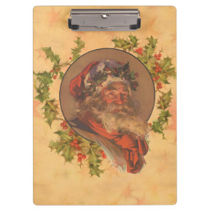 Santa Claus Christmas Vintage Portrait Clipboard