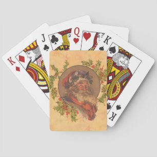 Santa Claus Christmas Vintage Portrait Playing Cards