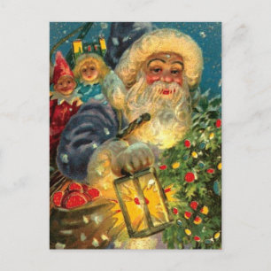 Santa Claus Christmas Vintage Postcard Art