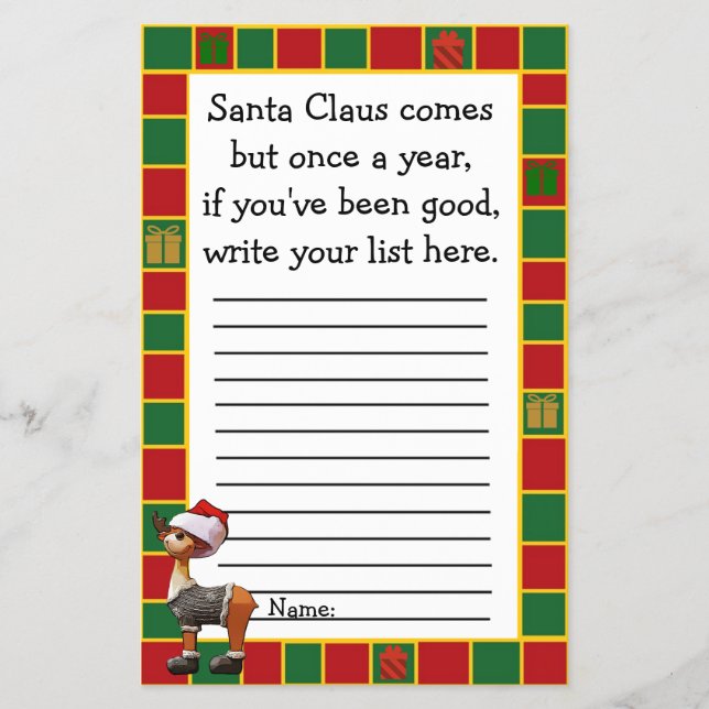 Santa Claus Christmas Wishes List for Kids Flyer (Front)