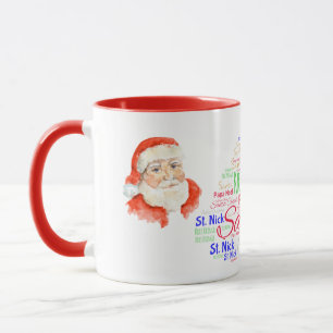 Santa Claus Christmas Word Art Coffee Mug