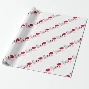santa claus christmas wrapping paper