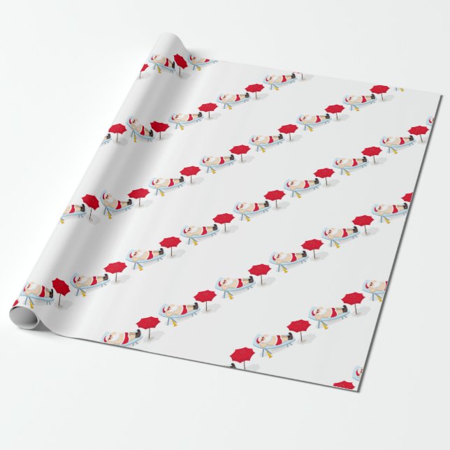 santa claus christmas wrapping paper (Unrolled)