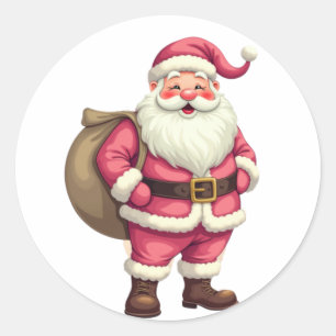 Santa Claus Classic Round Sticker