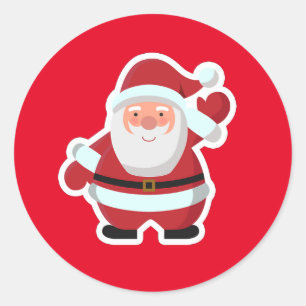 Santa Claus Classic Round Sticker