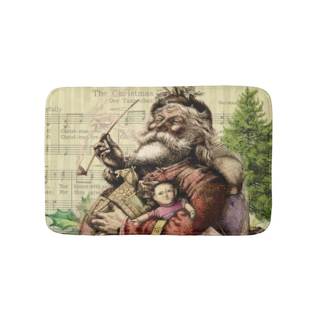 Santa Claus Classic Thomas Nast Illustration  Bath Mat (Front)