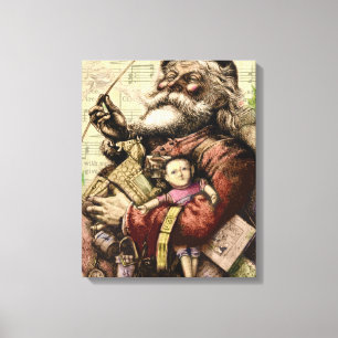 Santa Claus Classic Thomas Nast Illustration  Canvas Print