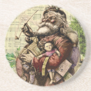 Santa Claus Classic Thomas Nast Illustration  Coaster