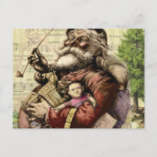 Santa Claus Classic Thomas Nast Illustration Holiday Postcard