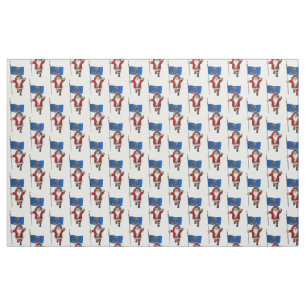 Santa Claus Comes To North Dakota Fabric