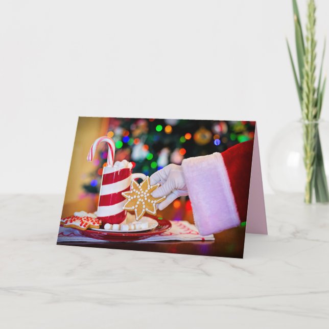 santa claus cookies greeting card (Front)