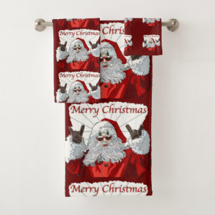 Santa Claus cool Bath Towel Set