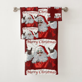  Santa Claus cool  Bath Towel Set