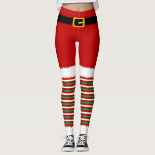 Santa Claus Costume Christmas Leggings
