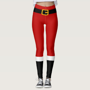 Santa Claus Costume Christmas Leggings