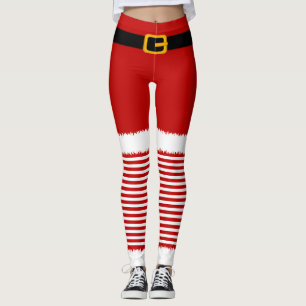 Santa Claus Costume Christmas Leggings