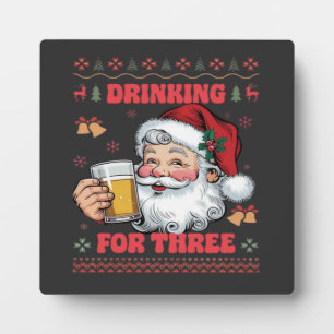 Santa Claus Couple Chirstmas Plaque