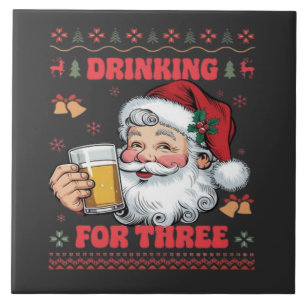 Santa Claus Couple Chirstmas Tile
