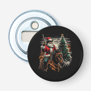 Santa Claus Cowboy - Vintage Christmas Tree Cowboy Bottle Opener