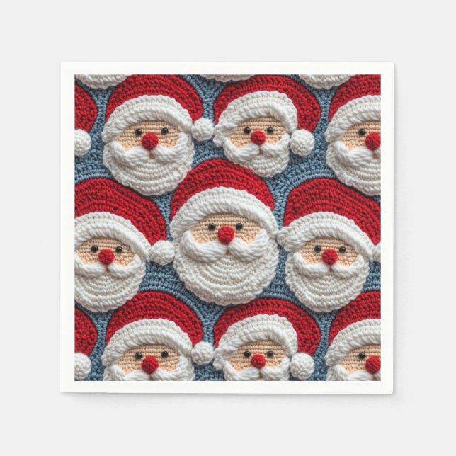 Santa Claus crochet pattern Napkin (Front)