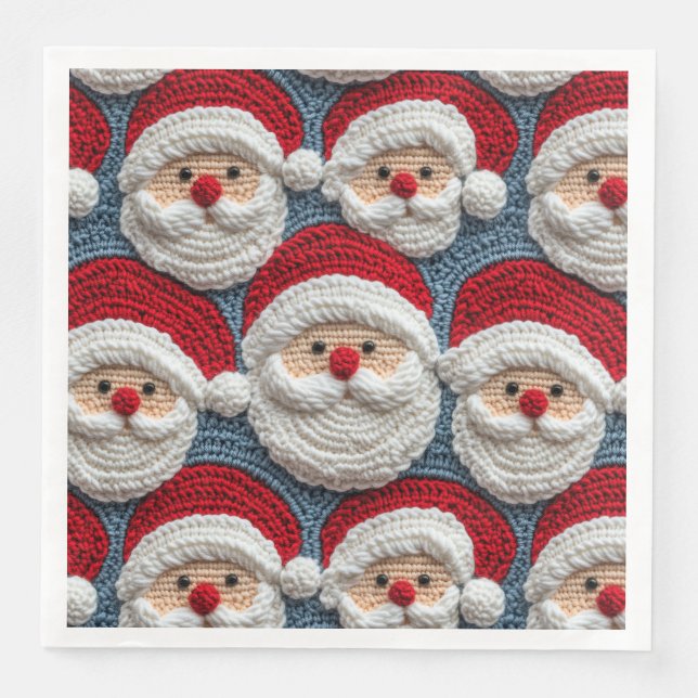 Santa Claus crochet pattern Napkin (Front)
