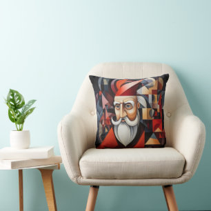 Santa Claus Cubism Cushion