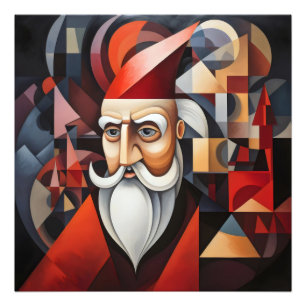 Santa Claus Cubism Photo Print
