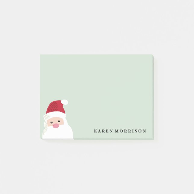 Santa Claus Customisable Holiday Post It Post-it Notes (Front)