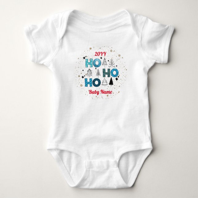 Santa Claus Customise Baby Bodysuit (Front)