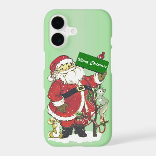Santa Claus Cute Animals Merry Christmas