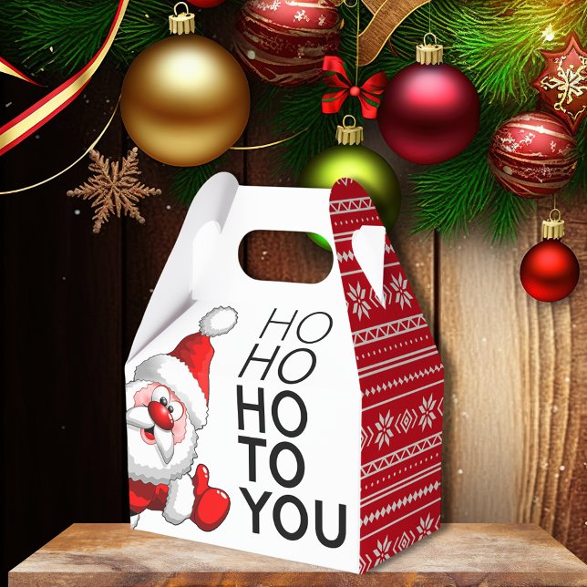 Santa Claus Cute Ho Ho Ho To You Favour Box (Creator Uploaded)