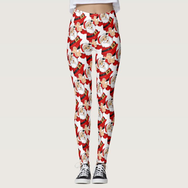 Santa Claus Cute Leggings! Leggings (Front)