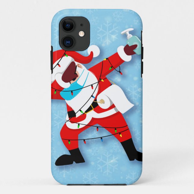Santa Claus Dabbing Christmas covid Case-Mate iPhone Case (Back)