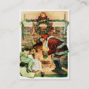 Santa Claus Delivering Presents Business Card