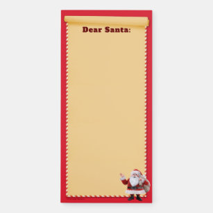 Santa Claus Delivering Toys Magnetic Notepad