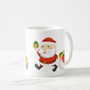 Santa Claus distributing Christmas gifts Coffee Mug