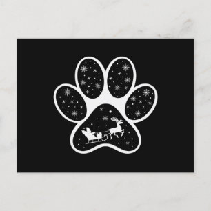 Santa Claus Dog Paws Christmas Gifts Costumes Postcard