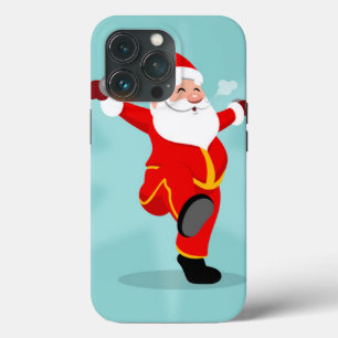 Santa Claus doing fitness exercises iPhone 13 Pro Case