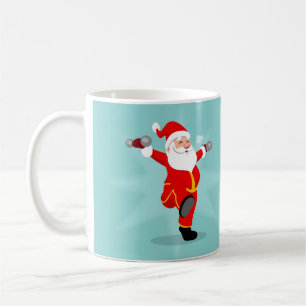 Santa Claus doing fitness exercises Coffee Mug