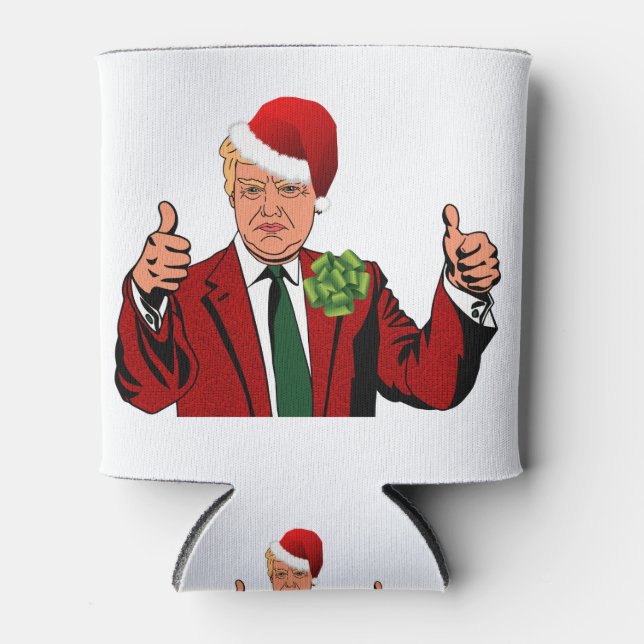 santa claus donald trump can cooler (Front)