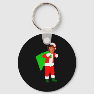 Santa Claus Donald Trump Funny Christma Ugly Xmas Key Ring