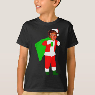 Santa Claus Donald Trump Funny Christma Ugly Xmas T-Shirt