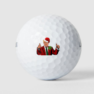 santa claus donald trump golf balls