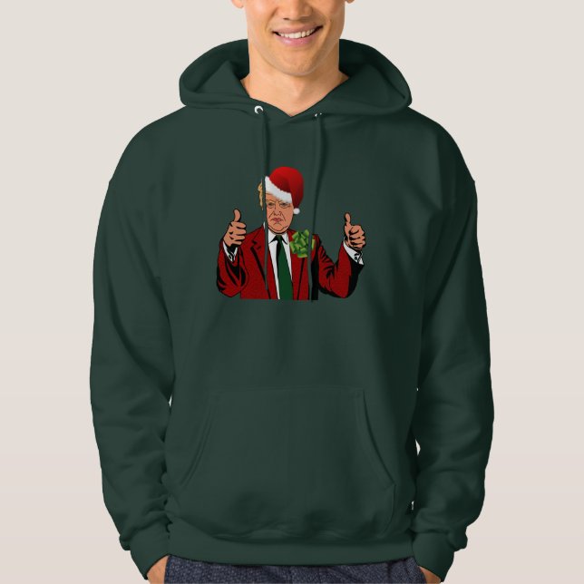 santa claus donald trump hoodie (Front)