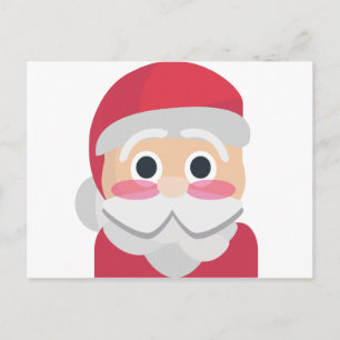 santa claus emoji holiday postcard