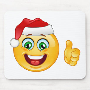 santa claus emoji mouse mat