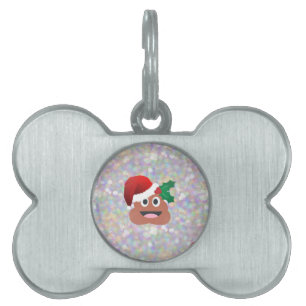 santa claus emoji pet ID tag