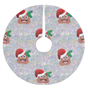 santa claus emoji xmas christmas tree skirt