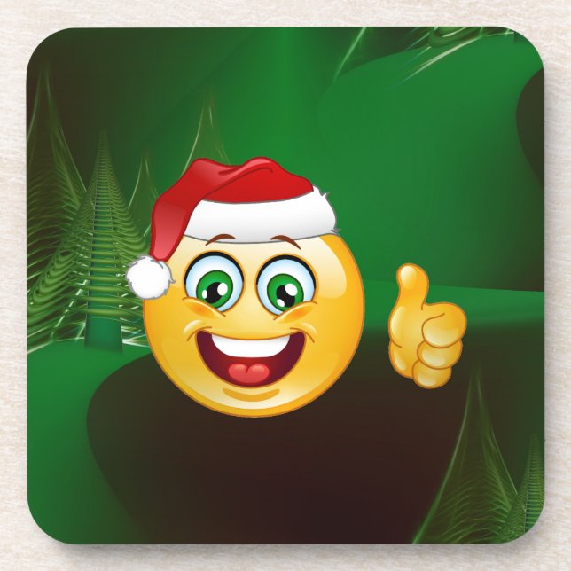 santa claus emojis coaster (Front)