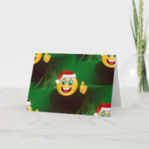 santa claus emojis holiday card